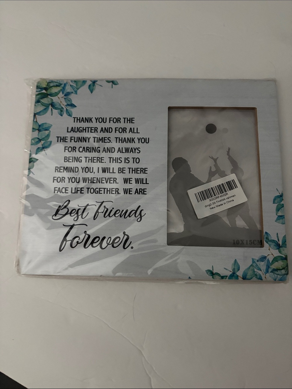 Love Best Friends Forever Frame — Teal Leaf Accent